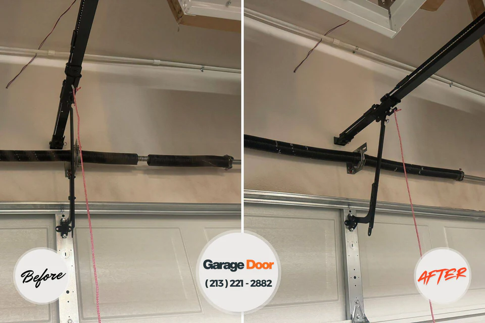 Before and after: garage door repair El Reno, OK